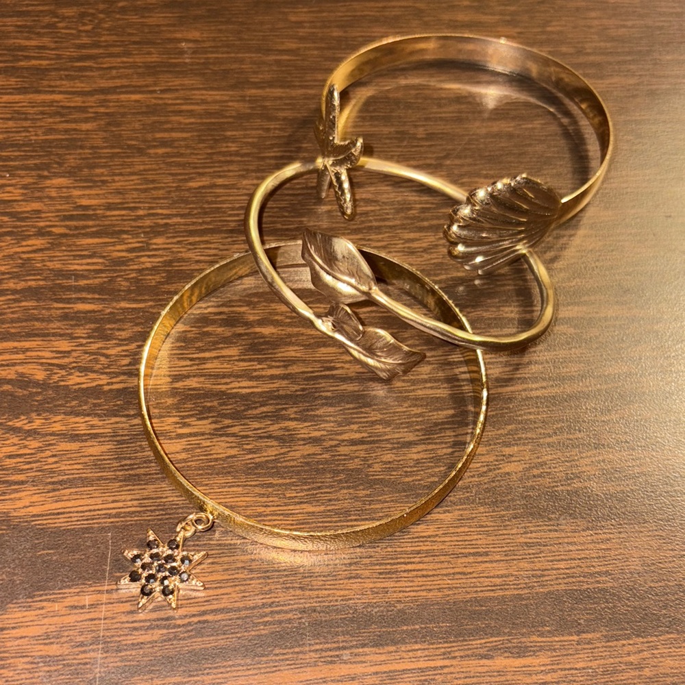 Gold Bracelet Trio Bundle